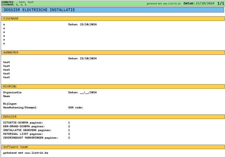 dossier electrische installatie 1